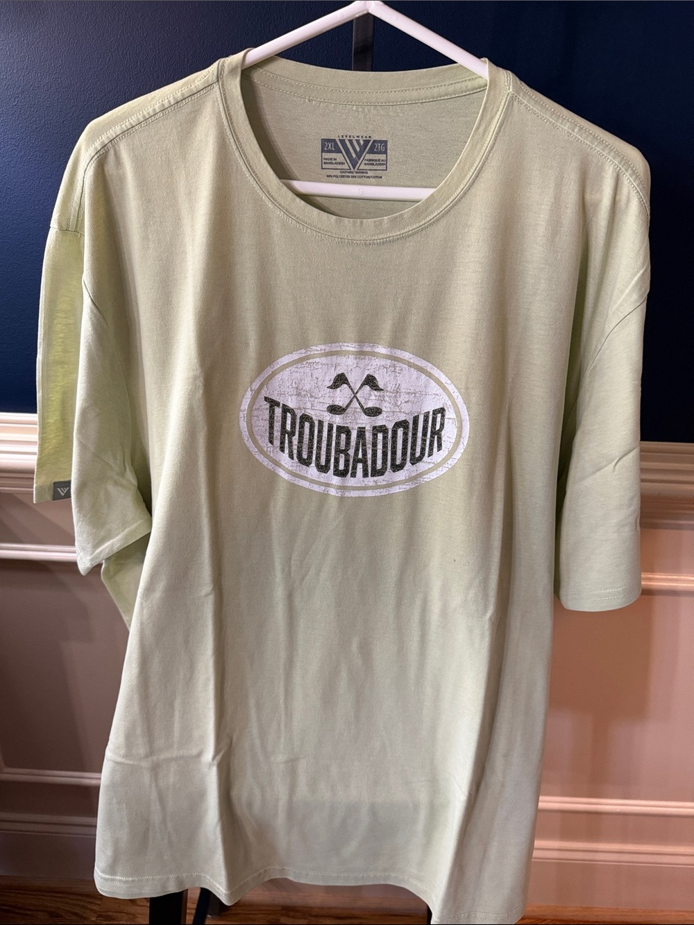 Men Light Green Short Sleeve Graphic Tee-Troubadour Golf Logo